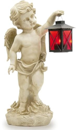 INtrenDU Art Deco Angelo Per cimitero 37cm Decorazioni tomba in resin a resistente alle intemperie