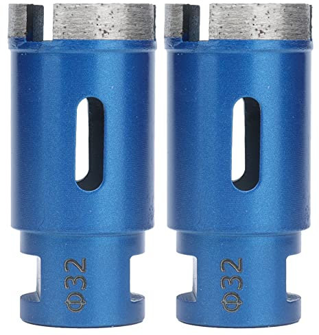 2 Abridores de Agujeros de Mármol, Brocas de Sierra de Perforación Azules Resistentes y Afiladas de 32Mm, Abridores de Agujeros de Mármol Azul Adamas para Perforar Granito, Azulejos de Cerámica