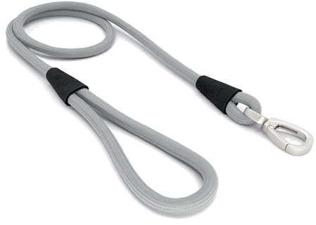 MORSO Hundeleine aus Seil 120 cm grau/schwarz