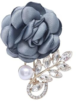 Stoff-Brosche mit Kamelien-Blumen-Brosche, modisch, Zirkonia, klassisch, für elegante Frauen, schöne Mädchen, Anstecknadeln, Kleid, Anzug, Kleidung, Perlen, Accessoires, Schmuck, Geschenke, Metall,
