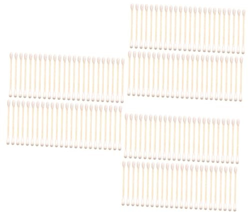 FOMIYES 3 Sets Wattestäbchen Haushaltsreinigung Nagelstäbchen Wattestäbchen Doppelte Kosmetische Wattestäbchen Für Frauen Männer 300 Stück * 3