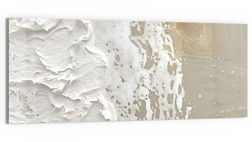DEQORI Glasbild Echtglas | Motiv Abstrakte Leichtigkeit | horizontal einteilig 150x60 cm | schöne Dekoration | Wandbild für Wohnzimmer, Schlafzimmer, Flur & Küche | moderne Wanddeko
