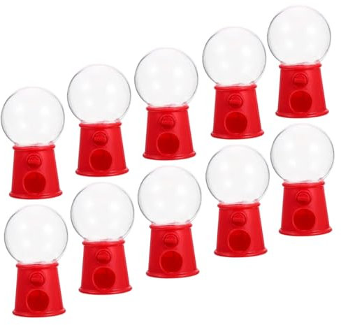 PRETYZOOM 3 Juegos Máquina De Dulces Dispensador De Maquinas De Dulces Jugador Máquina Dispensadora De Mini Recogedores De Máquinas De Chicles El Plastico Rojo 10 Uds * 3