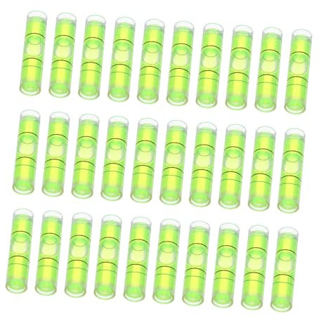 Angoily 50pcs Mini Cylindrical Bubble Levels Spirit Level for Framing and Precision Measurement Bubble Measuring Tool Precision Vials