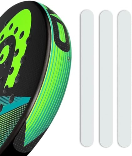 Protecteur de raquette de padel transparent et rugueux, silicone durable - Ruban de protection à fort impact 35 x 370 mm léger et facile à installer pour une durabilité maximale