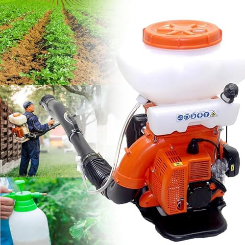 YANGYMM Pulverizador AgríCola con Mochila y Tanque, Soplador de Hojas con Motor de Gasolina de 14 L, Pulverizador de Niebla con LíNea de Gasolina de 7500 R/Min, para PulverizacióN de JardíN