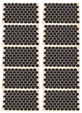 10Pcs Hexagonal Phone Grip Tape Sticker Ultra Thin Sweat Absorption Non Slip Hexagon Texture Grip Sticker for Mouse Keyboard Black