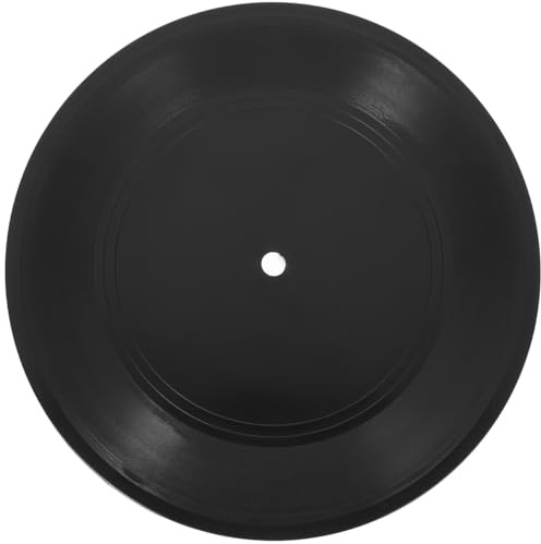 Adorno de Pared Disco de Vinilo Retro Negro de Plástico | Decoración Creativa y Vintage, para Salón o Cafetería, Acabado que No se Desvanece