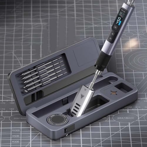 HS-02 Kit de caja de almacenamiento profesional de soldador, con carcasa de aleación de aluminio CNC, estación de banco de trabajo móvil (HS-02B alto)