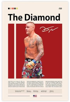 hsqxidhz Dustin Poirier Poster sur toile Décoration murale pour salon, chambre à coucher 30 x 45 cm