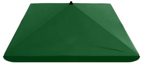 Auvent rectangulaire à 4 baleines pour parasol de terrasse – Toile verte pour parasols de jardin et de marché (2,5 x 3,20 m) – Résistant aux intempéries, facile à installer