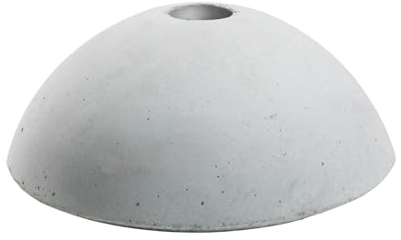 Andrys Base in Cemento con Bussola Cementata - Foro per Tubo 6 cm Diametro, Peso 25 Kg, 38x38x16 cm