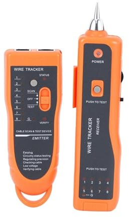 VCHICS Tester per cavi in ​​fibra ottica, Tester for cavi di rete UTP Stp Cat5 Cat6 Rj45 Lan, rilevatore linee, telefonici Rj11, kit toni diagnostici Xq-350