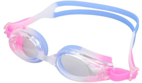Dilwe Jupe en Silicone Douce, Pont de Nez Personnalisable, Lunettes de Natation de Protection UV Anti-brouillard pour les Filles Débutants pour Garçons Plongez dans des Verres de Nage Universels