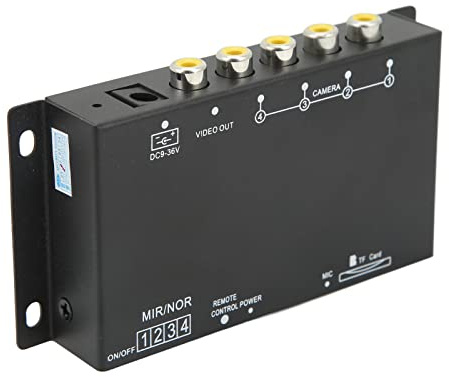 ACOGEDO 4-kanals 720P MDVR Digital Videoinspelare för Husbilsbuss Lastbilsbuss med Registreringsskylt överlägg Omvänt Läge och Dörrutlöst Inspelning DC 9–36V