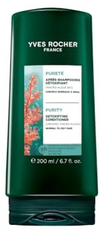 Yves Rocher Detox - Spülung - 200 ml | Leichter Conditioner für fettiges Haar - Entwirrt ohne zu beschweren - Ohne Silikone, glänzendes Haar