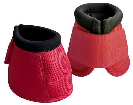 Gallopoff Cloches de Sabot pour Chevaux, Paire, Balistiques, Bordeaux L | Anti-Rotation et Anti-Frottement, Respirantes et Très Résistantes à l'Usure, pour l'entraînement et les Pâturages