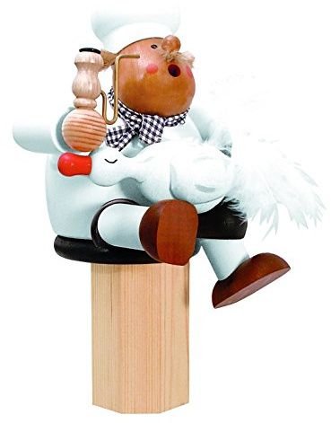 KWO Smoking Man Figurine, Cook with Goose, 17 cm, Wood, Multicolour, One Size