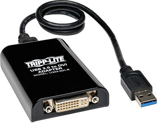 Tripp Lite USB 3.0 to DVI or VGA Adapter 2048 x 1152 60 Hz Video Resolution (U344-001-R)