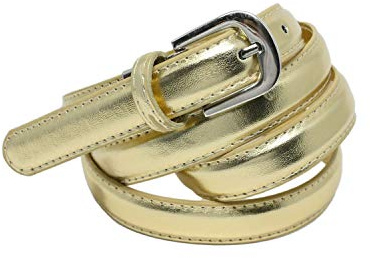 YEHMAN klassischer dünner damen Ledergürtel breite 2 cm Länge 120 cm kürzbar