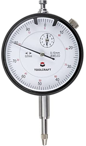 TOOLCRAFT TO-6443499 - Reloj comparador (diámetro de 58 mm, lectura de 0,01 mm)