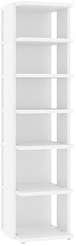 vidaXL Zapatero Madera contrachapada Blanco 27,5x27x102 cm
