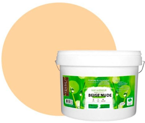 BOX DECO COULEURS Pintura de pared natural ecológica con aspecto mate interior Natura – 10L, Beige Nude