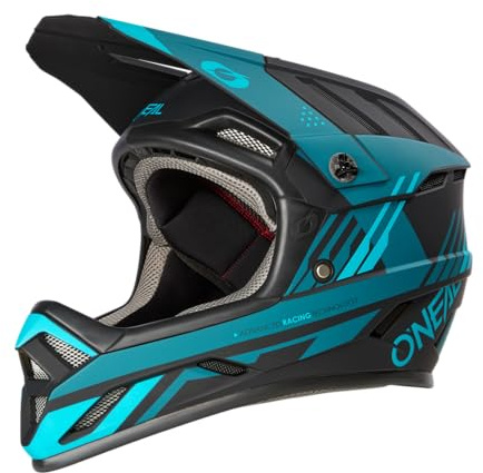 O'NEAL | Mountainbike-Helm | MTB Downhill | Robustes ABS, Ventilationsöffnungen für Luftstrom & Kühlung, ABS Außenschale | Backflip Helmet Strike V.23 | Erwachsene | Schwarz Teal | XS