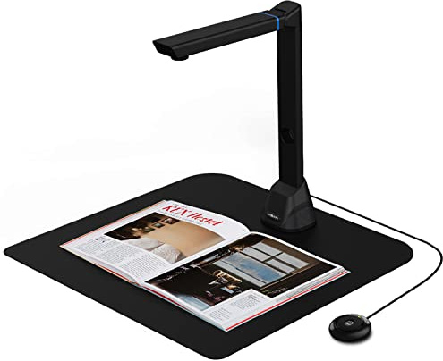 Scanner de Livre et de Document, Scanner de Livre avec Aplatissement Automatique et désalignement OCR, Taille de Capture A3, pour la Reconnaissance de fichiers, Ordinateur, Salle de Classe, Cours en