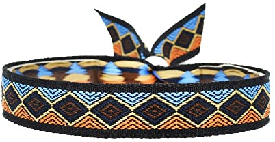 BDM Pulsera de tela, pulseras trenzadas, etnicas, de colores, ajustable para niños y niñas, mujer y hombre.