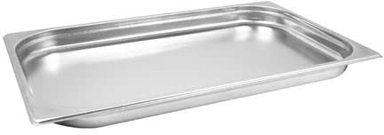 Acense Stainless Steel 1/1 Gastronorm Height 4cm - Capacity 4.5 Litre - Large Food Container Catering Tray –for Roasting, Gastro Trays and Catering Use.
