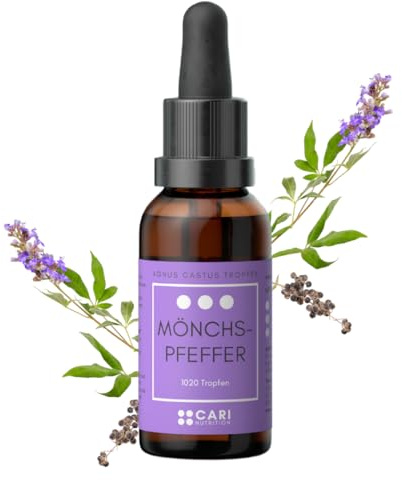 Mönchspfeffer | 1020 Tropfen | Agnus Castus | PMS, Zyklus, Menopause, Kinderwunsch | hochdosiert - 30 ml Flüssigextrakt | vegan & made in Germany
