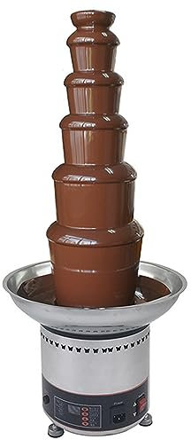 Appareil à fondue au chocolat de grande capacité, 4/5/6/7 niveaux Fondue commerciale au chocolat en cascade avec contrôle de la température, réchauffeur de sauce pour les fêtes Restaurant ,6-Tier