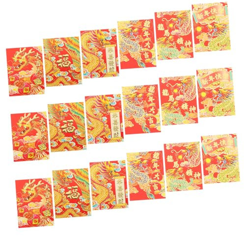 EXCEART 30stücke Chinesische Rote Umschläge Glücksgeldbeutel Mixed Designs Für Neujahrsfeiern Und Hochzeiten Drachenjahr Für Geldgeschenke Frühlingsfest Und Mehr