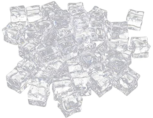 Ciieeo 50pcs Simulated Ice Cubes Fake Ice Cubes Acrylic Realistic Artificial Props for Photography Decorative Filler for Display