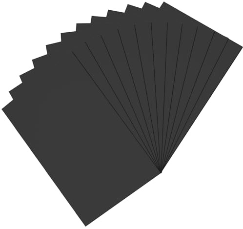 12 Pcs Carton Plume, Carton Mousse Noir A3, 5mm Plaque Mousse de Polystyrène, Plaque de Mousse à Découper pour Présentations de Bricolage, Magasins, Bureaux et Projets Artistiques, 29.7 x 42 cm