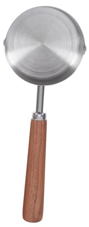 CIYODO Cuillère à Nourriture Pour Animaux Acier Inoxydable Avec Poignée Bois Scoop De Mesure Pratique Pour Nourriture De Chien Et Chat Modèle