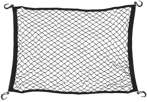 Milisten Wagon Cargo Net Cover Elastic Mesh Net for Camping Cart Garden Trolley and Outdoor Wagon 35.43 X 23.62 X 0.39 in Includes 4 Hooks for Securing Luggage