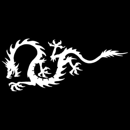 JIFENLI Autoaufkleber 15,2 * 6,3 CM DRACHE Auto Aufkleber Aufkleber Aufkleber Reflektierende interessante Auto Styling Motorradzubehör