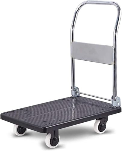 MYVVKIA Handwagen Handkarren Mehrzweckkarren Plattformwagen Klappwagen mit Rädern Zusammenklappbarer Hochleistungswagen,90x60cm