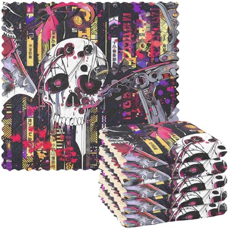 Scythe of Death Kitchen Towel Microfiber Dish Towels Tea Towel Terry Dish Cloths Kitchen Hand Towels Valentine dishtowels Decor (longword) 11x11in