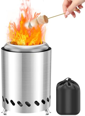 Saker Tabletop Fire Pit,2025 Upgraded Stainless Steel Smokeless Portable tabletop Fire Pit For Camping, Outdoor & Patio - Wood Burning/PelletFueled, Birthday Gifts, Housewarming Gift