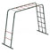 Plum Play Metal Monkey Bars Climbing Frame with Stippled Powder Coating for Extra Grip and Support - Cargo Climbing Net - Max user 50kg - Minimum User from 3 years Plus