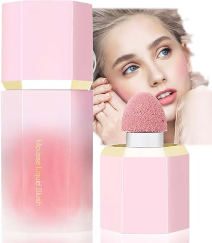 Soft Cream Blush Stick - Long-Wearing, Smudge-Proof & Waterproof Blush Makeup for Cheeks, Natural Looking Color, Lightweight Formula, Ideal for Mature Skin (Rose)