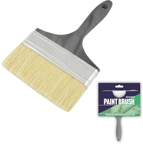 Large Paint Brush 150mm Fence Paint Brush for Interior for DIY Walls, ceiling, Varnishes, Acrylic Painting, Wood, Wall, Furniture Soft Bristles for Smooth Finish SIZE inch(6)