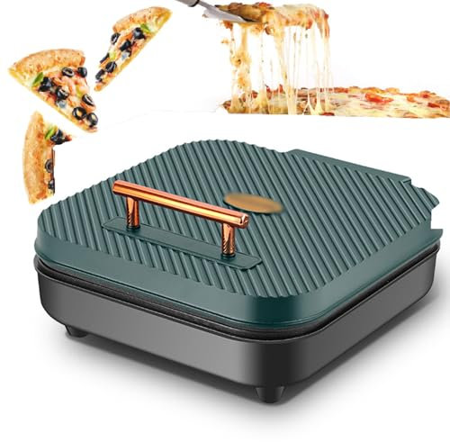 XSDAJSD Four à Pizza électrique Multifonction à Double Face, 1 200 W, Haute Puissance, pour la Maison, la Pizzeria ou Le Restaurant, Vert