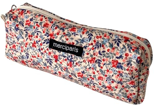 EDLMKM Flower Pencil Case, Multifunctional Pen Bag Stationery Organizer Office Makeup Bag, Portable Pencil Case, with Practical Zip, Stationery Pouch for Teenage Boys Girls School College