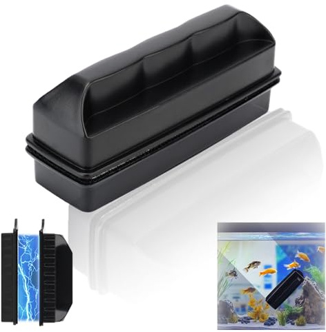 Aquarium Magnetic Fish Tank Glass Cleaner, Magnetic Scrubber Clean Brush