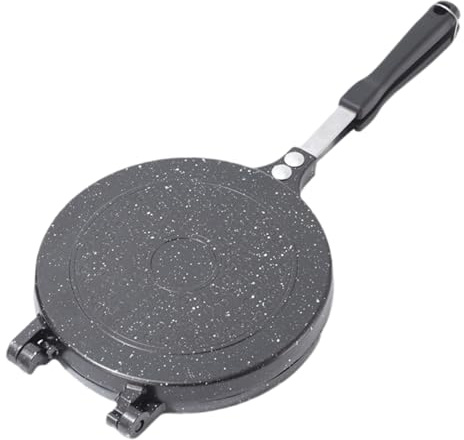 Pizzadegpress 20 cm non-stick dubbelsidig tortillapress med handtag tortillamaskin för plattbröd, pizza, roti, taco, empanadadeg