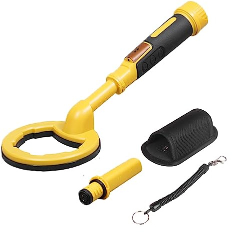 Metal Detector Professionale, Metal Detector subacqueo Pulse Pinpointer Induzione Immersione Tesoro Rilevatore di metalli impermeabile Tenuto in mano Metal Finder(2 in 1 yellow)